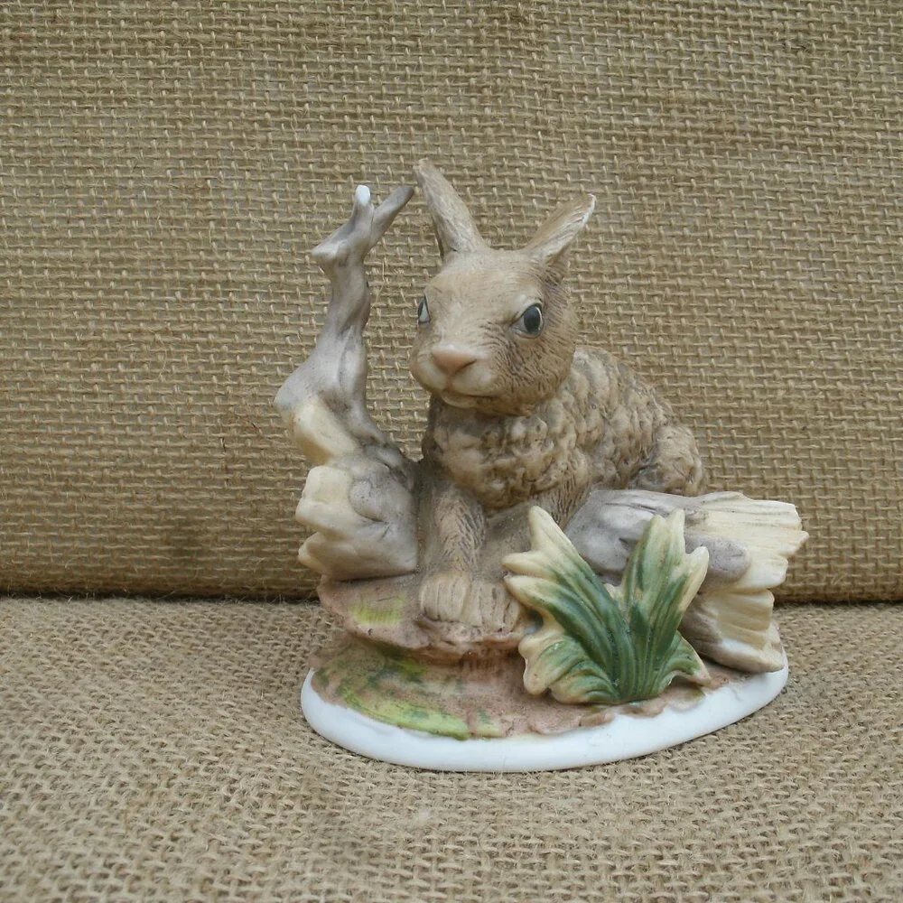 Vintage Homco Porcelain Rabbit Figurine - Picture 2 of 16